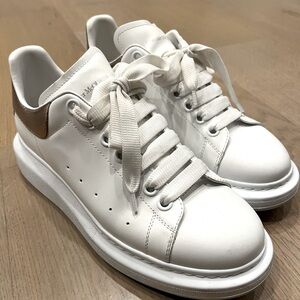 Alexander McQueen white/bronze sneaker women’s size 39 (9) Very gently worn